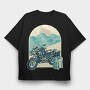 Motorcycle Adventure, Tricou Oversize Barbati (Unisex)