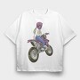 Motocross, Tricou Oversize Barbati (Unisex)