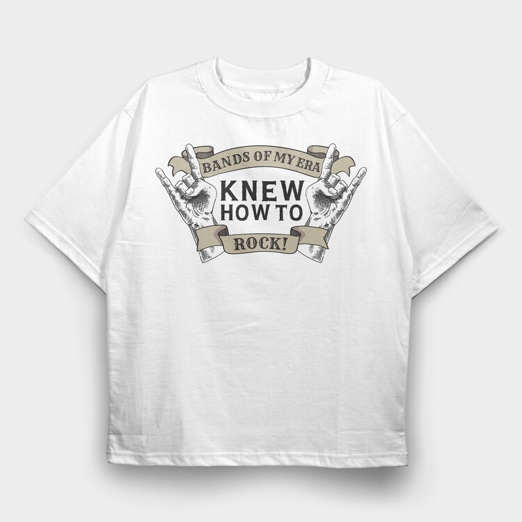 Band Of My Era, Tricou Oversize Barbati (Unisex)