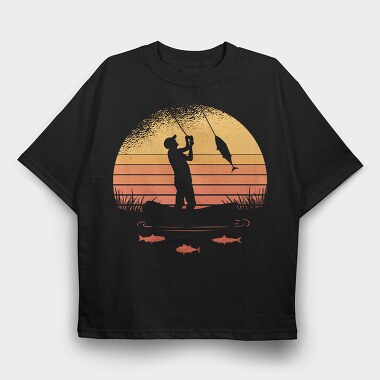 Fisherman, Tricou Oversize Barbati (Unisex)
