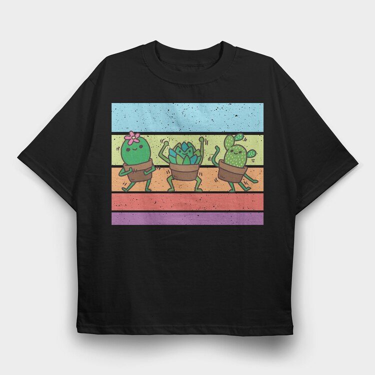 Dancing Plants, Tricou Oversize Barbati (Unisex)