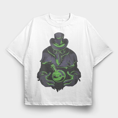 Plague Doctor Alchemy, Tricou Oversize Barbati (Unisex)