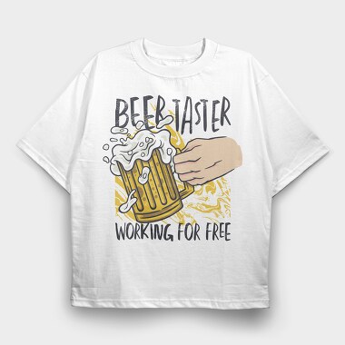 Beer Taster, Tricou Oversize Barbati (Unisex)