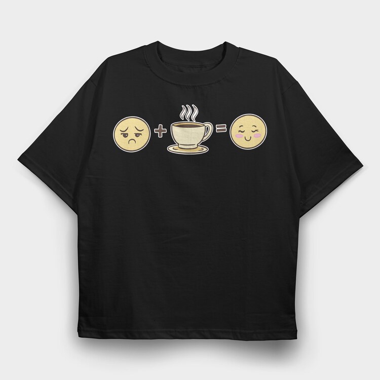 Coffee Emojis, Tricou Oversize Barbati (Unisex)