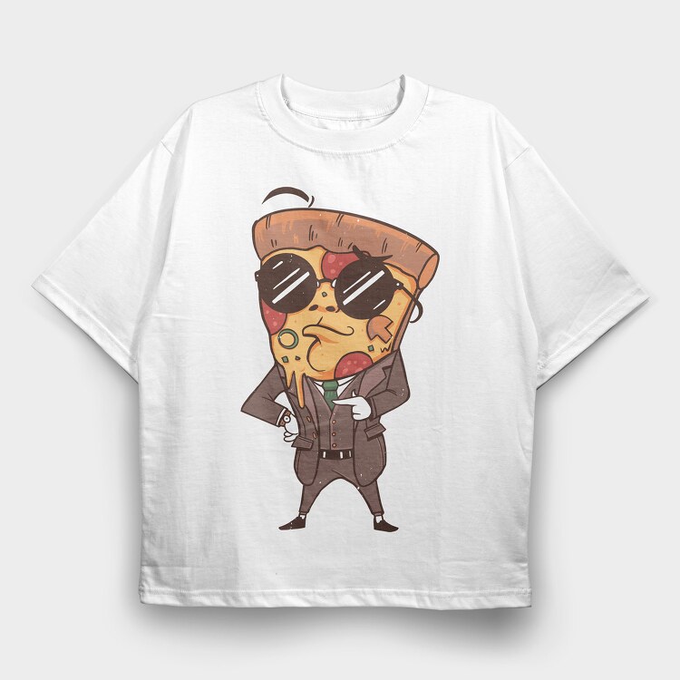 Pizza Suit, Tricou Oversize Barbati (Unisex)