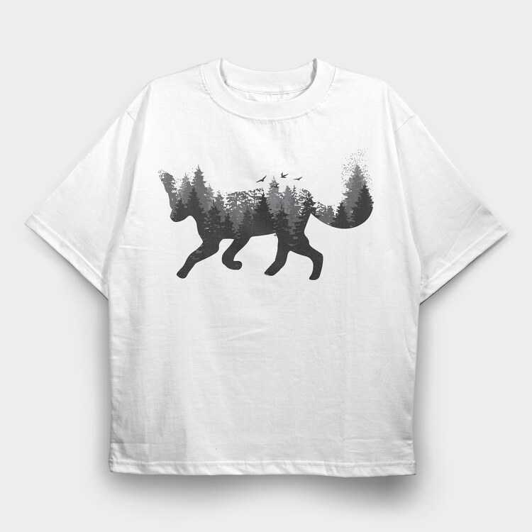 Fox Forest, Tricou Oversize Barbati (Unisex)