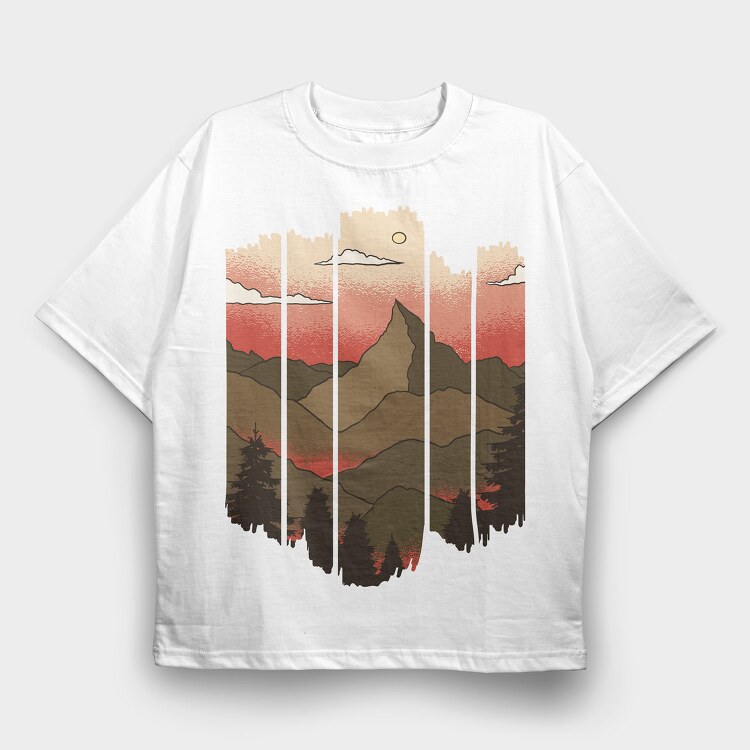 Cut Out Landscape, Tricou Oversize Barbati (Unisex)