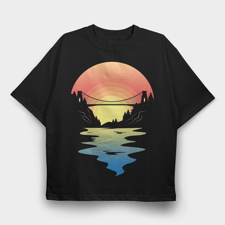 Bristol Bridge, Tricou Oversize Barbati (Unisex)