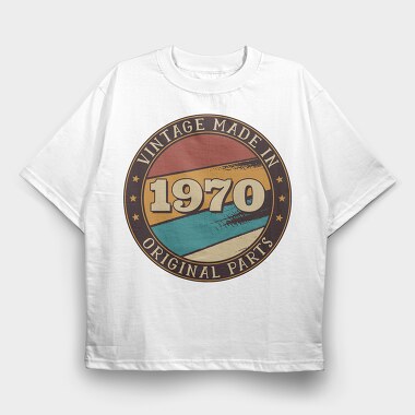 Vintage 1970, Tricou Oversize Barbati (Unisex)