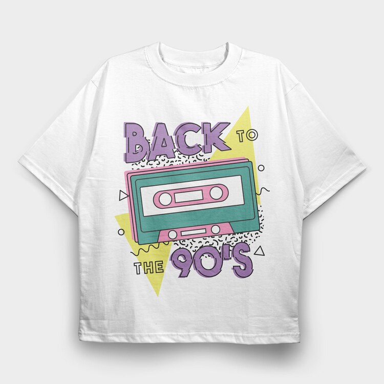 Back To The 90S, Tricou Oversize Barbati (Unisex)