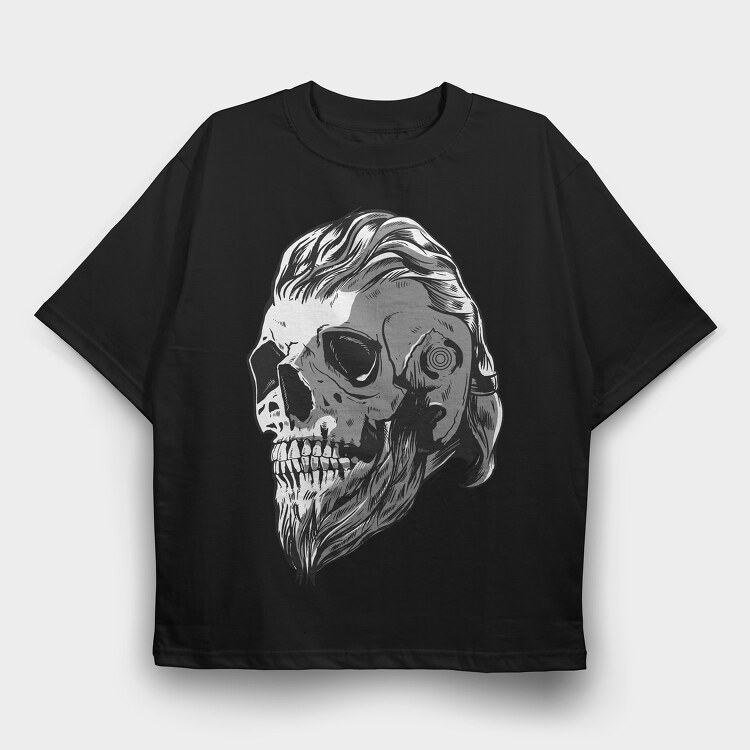 Vikingskull, Tricou Oversize Barbati (Unisex)