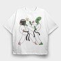 Astronaut Alien Karate, Tricou Oversize Barbati (Unisex)