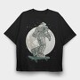 Astronaut Skate, Tricou Oversize Barbati (Unisex)