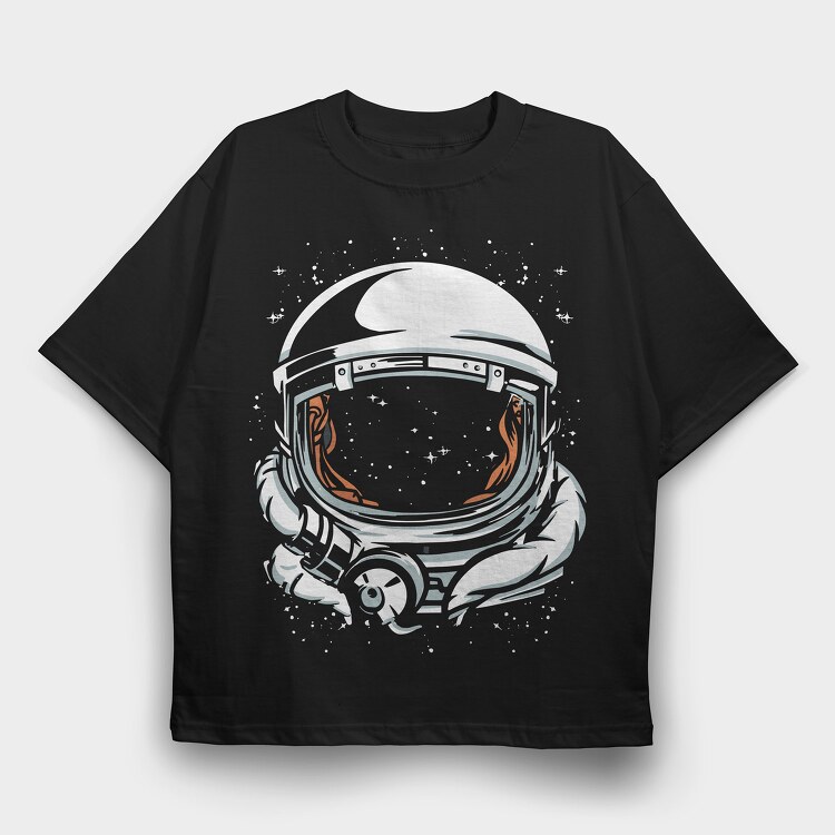 Astronaut Abstract, Tricou Oversize Barbati (Unisex)