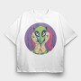 Alien Girl, Tricou Oversize Barbati (Unisex)