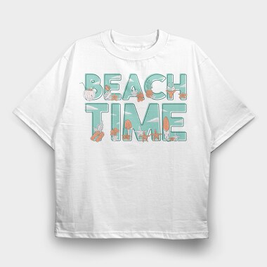 Beach Time, Tricou Oversize Barbati (Unisex)