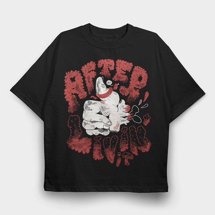 Funny Afterlife 03, Tricou Oversize Barbati (Unisex)