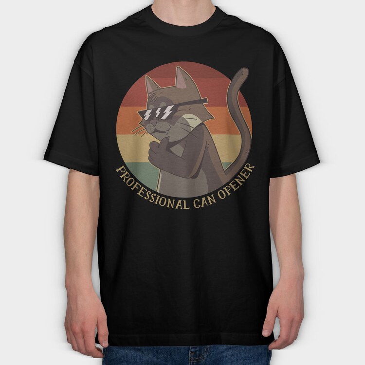 Cool Cat, Tricou Oversize Barbati (Unisex)