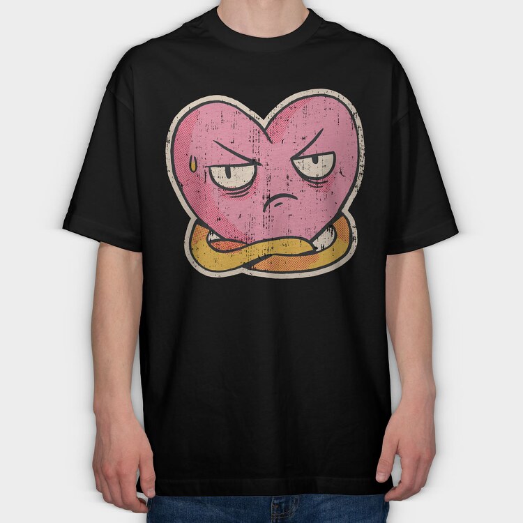 Disgusted Heart, Tricou Oversize Barbati (Unisex)