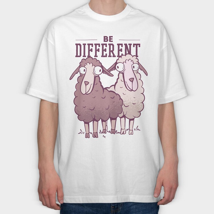 Be Different, Tricou Oversize Barbati (Unisex)