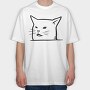 Cat Meme, Tricou Oversize Barbati (Unisex)