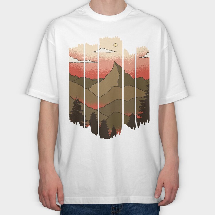 Cut Out Landscape, Tricou Oversize Barbati (Unisex)