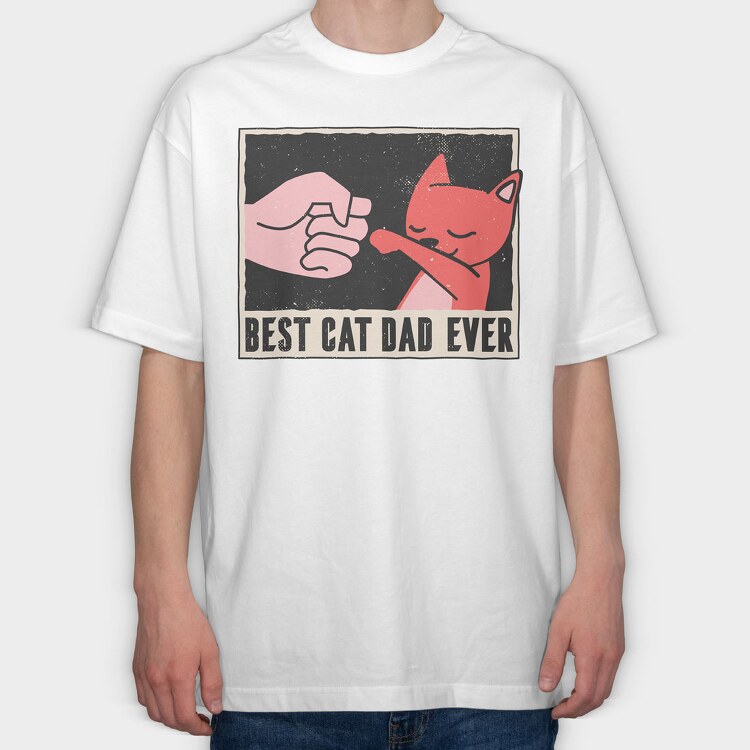 Cat Dad, Tricou Oversize Barbati (Unisex)