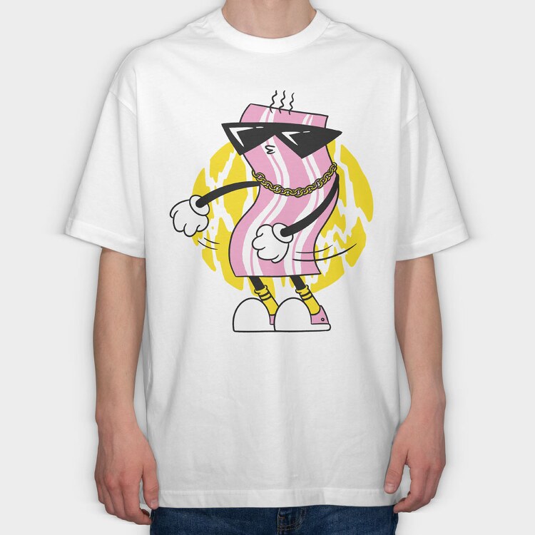 Bacon Floss, Tricou Oversize Barbati (Unisex)