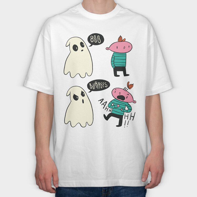 Boo Burpees, Tricou Oversize Barbati (Unisex)