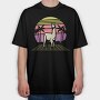 Retro Llama, Tricou Oversize Barbati (Unisex)