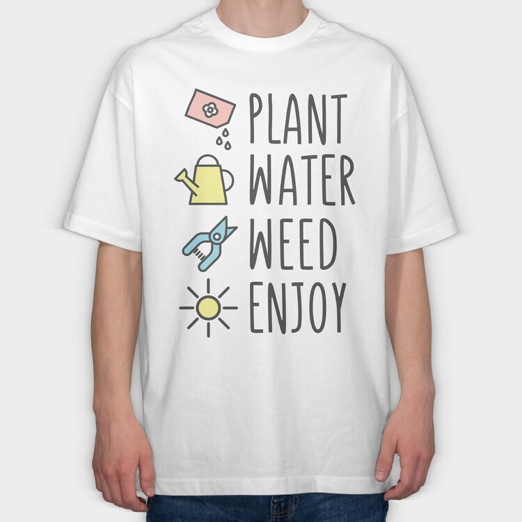 Enjoy Gardening, Tricou Oversize Barbati (Unisex)