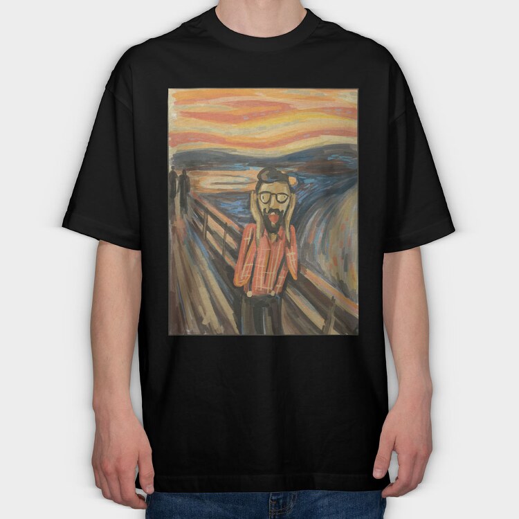 Hipster Scream, Tricou Oversize Barbati (Unisex)