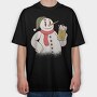 Snowman Beer, Tricou Oversize Barbati (Unisex)