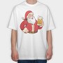 Santa Beer, Tricou Oversize Barbati (Unisex)