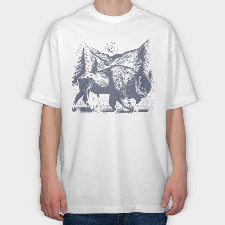 Byson Hand Draw, Tricou Oversize Barbati (Unisex)