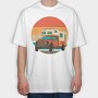Retrosunset Camper, Tricou Oversize Barbati (Unisex)