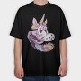 Unicorn Halloween, Tricou Oversize Barbati (Unisex)