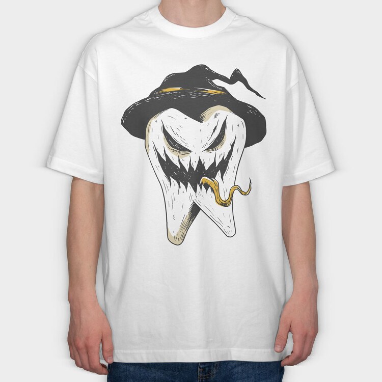 Scary Tooth, Tricou Oversize Barbati (Unisex)