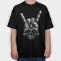 Heavy Metal Skull, Tricou Oversize Barbati (Unisex)