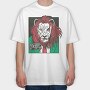 Lion Cartoon, Tricou Oversize Barbati (Unisex)