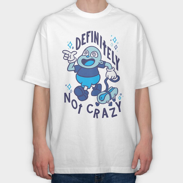 Definitely Not Crazy Hot Dog, Tricou Oversize Barbati (Unisex)