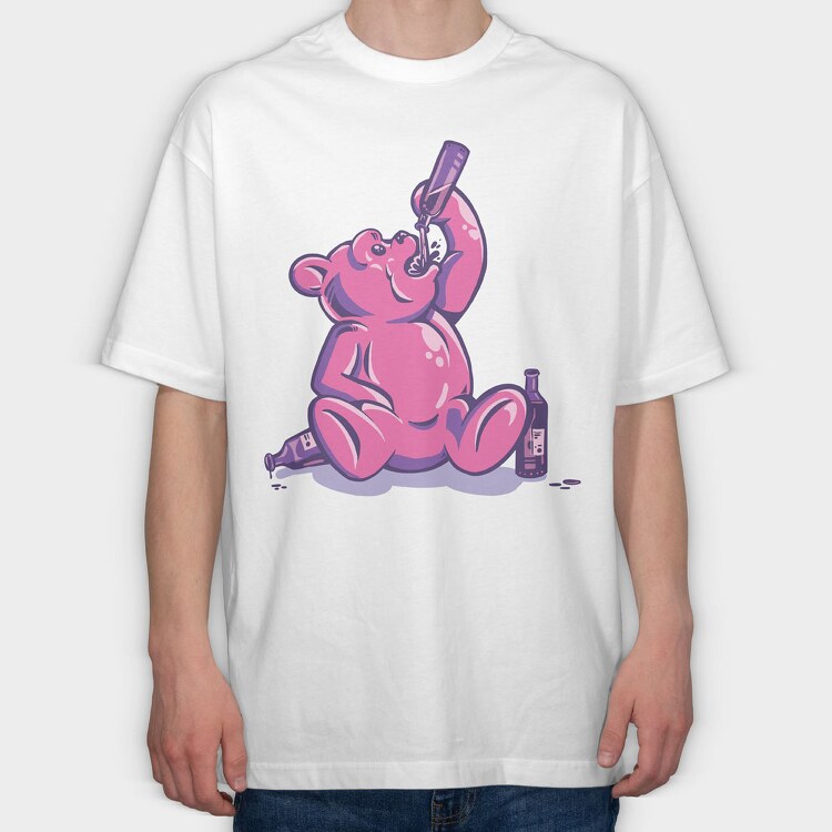 Gummy Bear Wine, Tricou Oversize Barbati (Unisex)