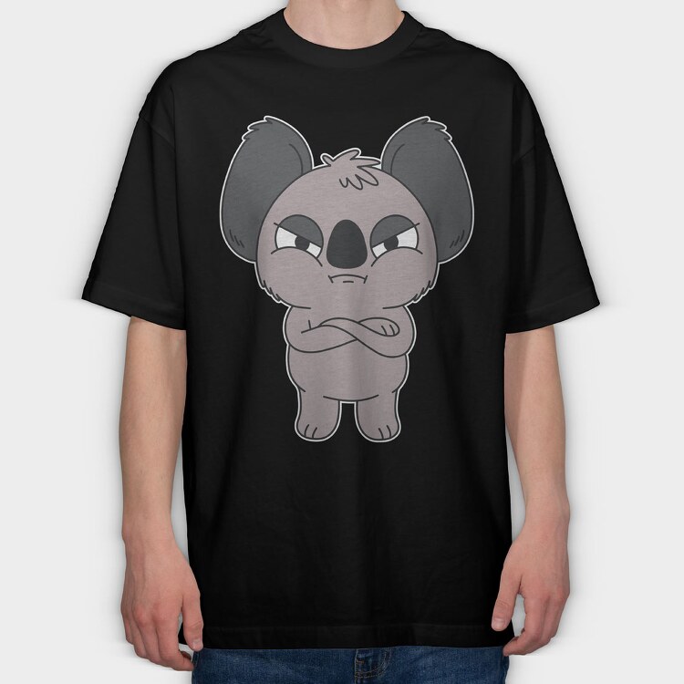Angry Koala, Tricou Oversize Barbati (Unisex)