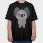 Angry Koala, Tricou Oversize Barbati (Unisex)