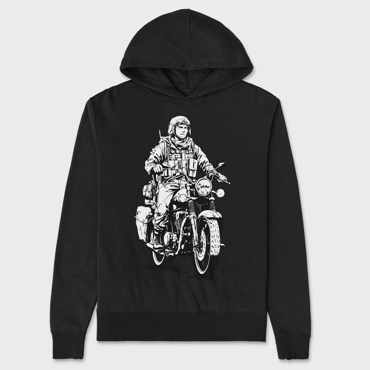 Soldier Motorcycle, Hanorac Oversize Barbati (Unisex)