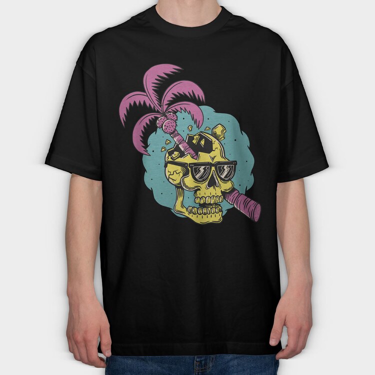 Skull Cracking, Tricou Oversize Barbati (Unisex)