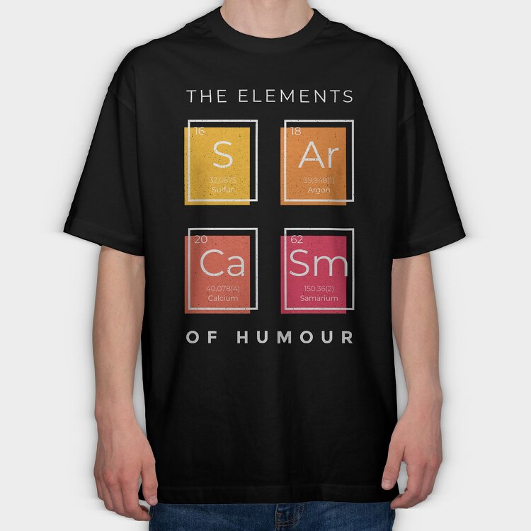 The Elements of Humour, Tricou Oversize Barbati (Unisex)
