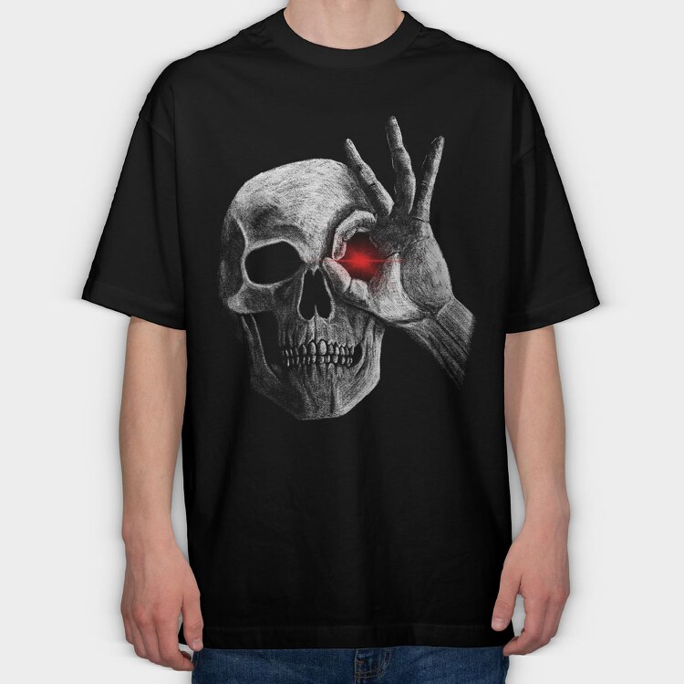 Skull Face, Tricou Oversize Barbati (Unisex)