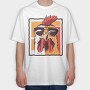 Chicken Glasses, Tricou Oversize Barbati (Unisex)