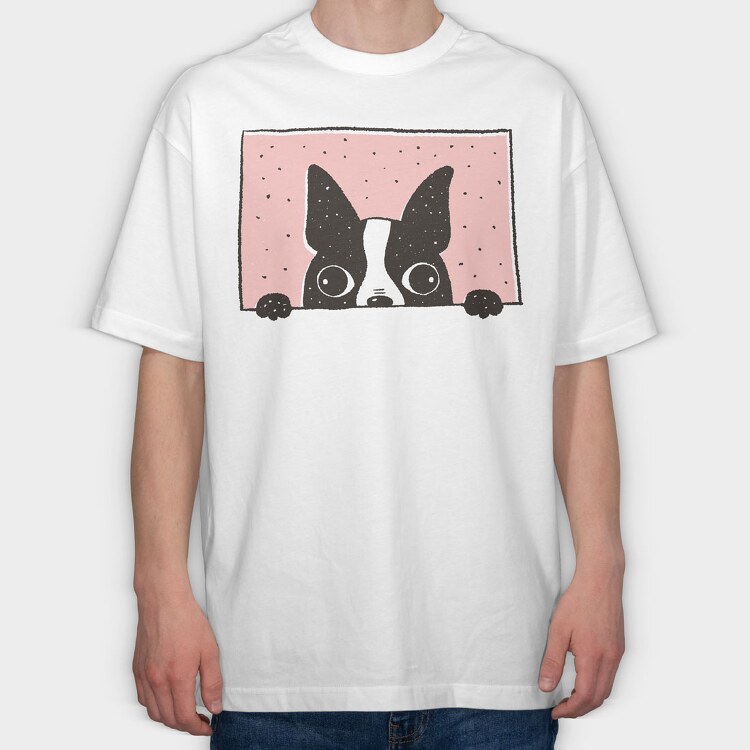 Cute Dog, Tricou Oversize Barbati (Unisex)